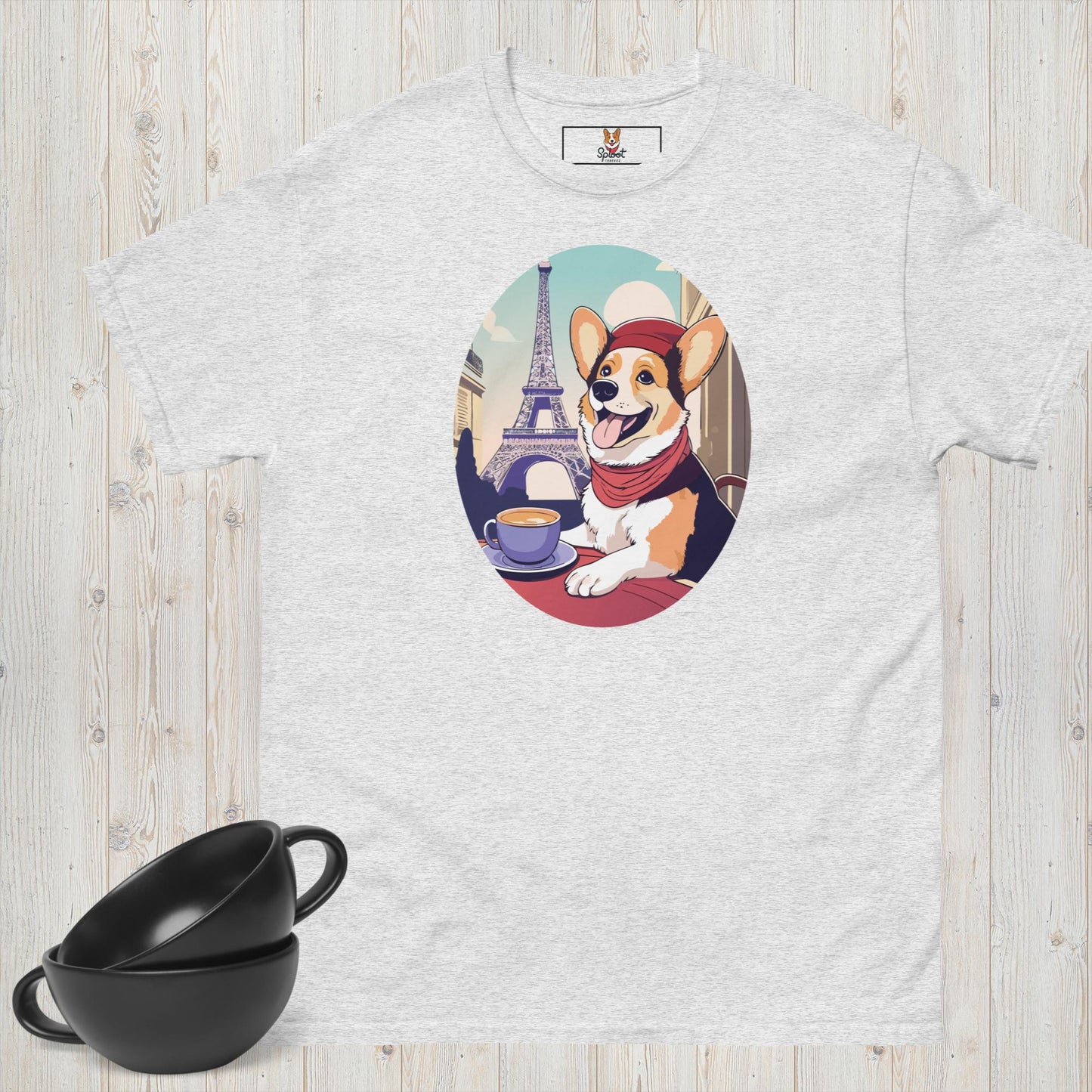 French Corgí Café Tee