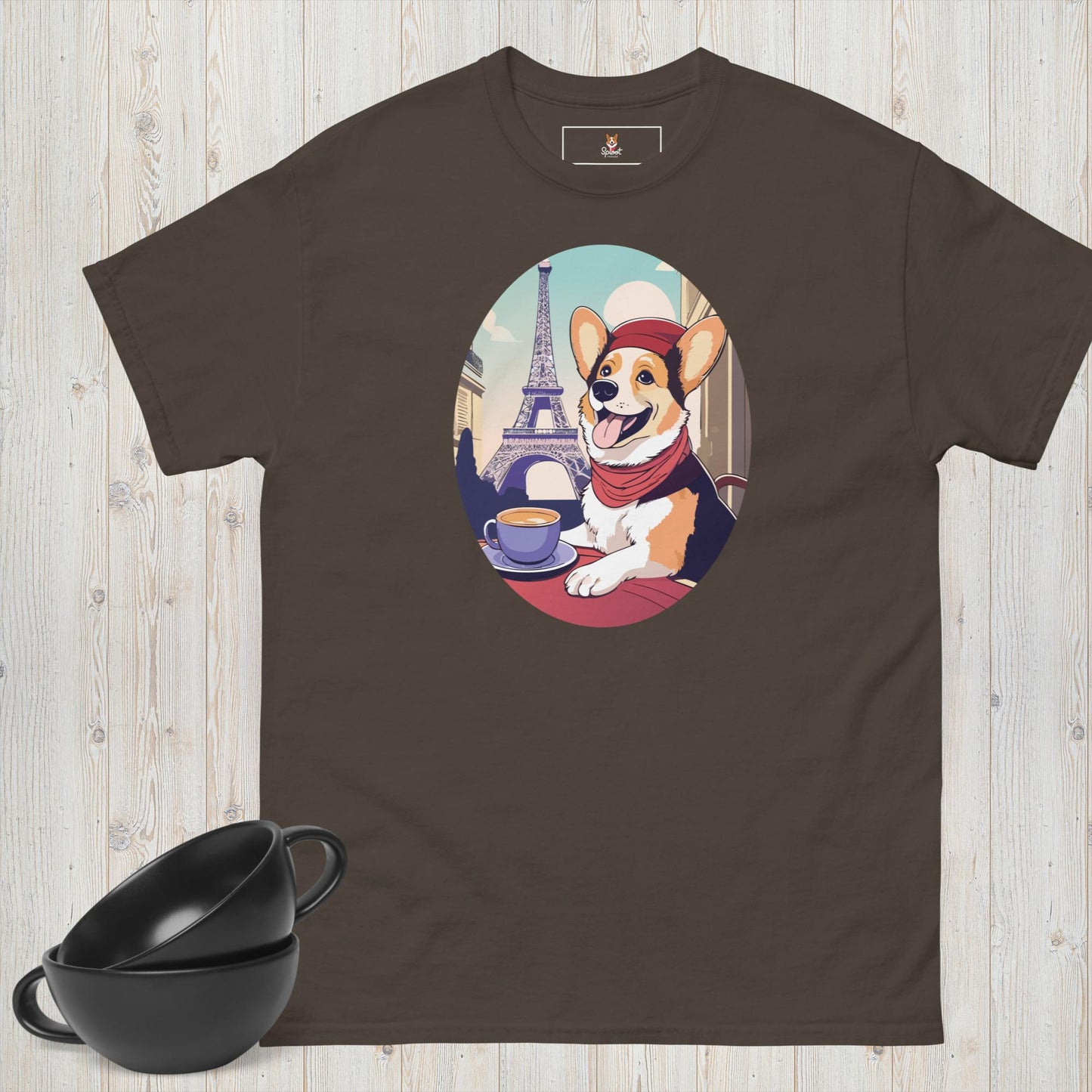 French Corgí Café Tee