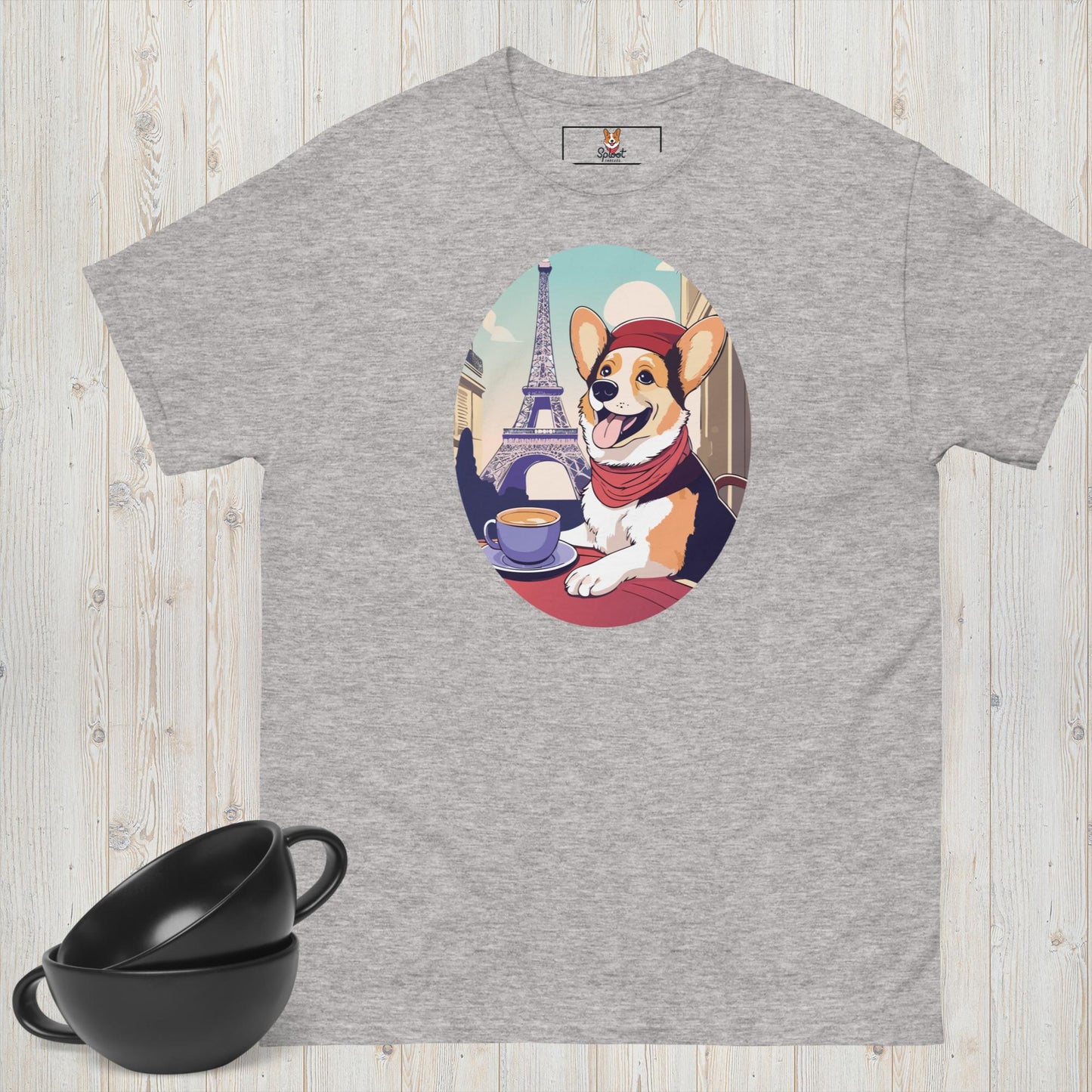 French Corgí Café Tee