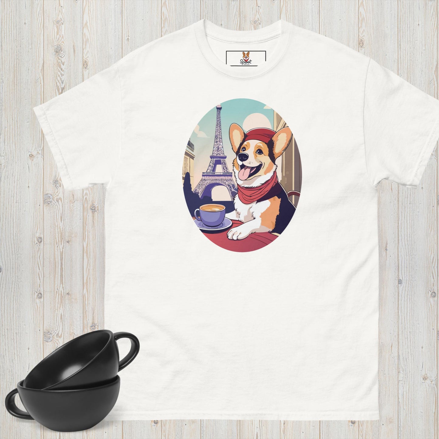 French Corgí Café Tee