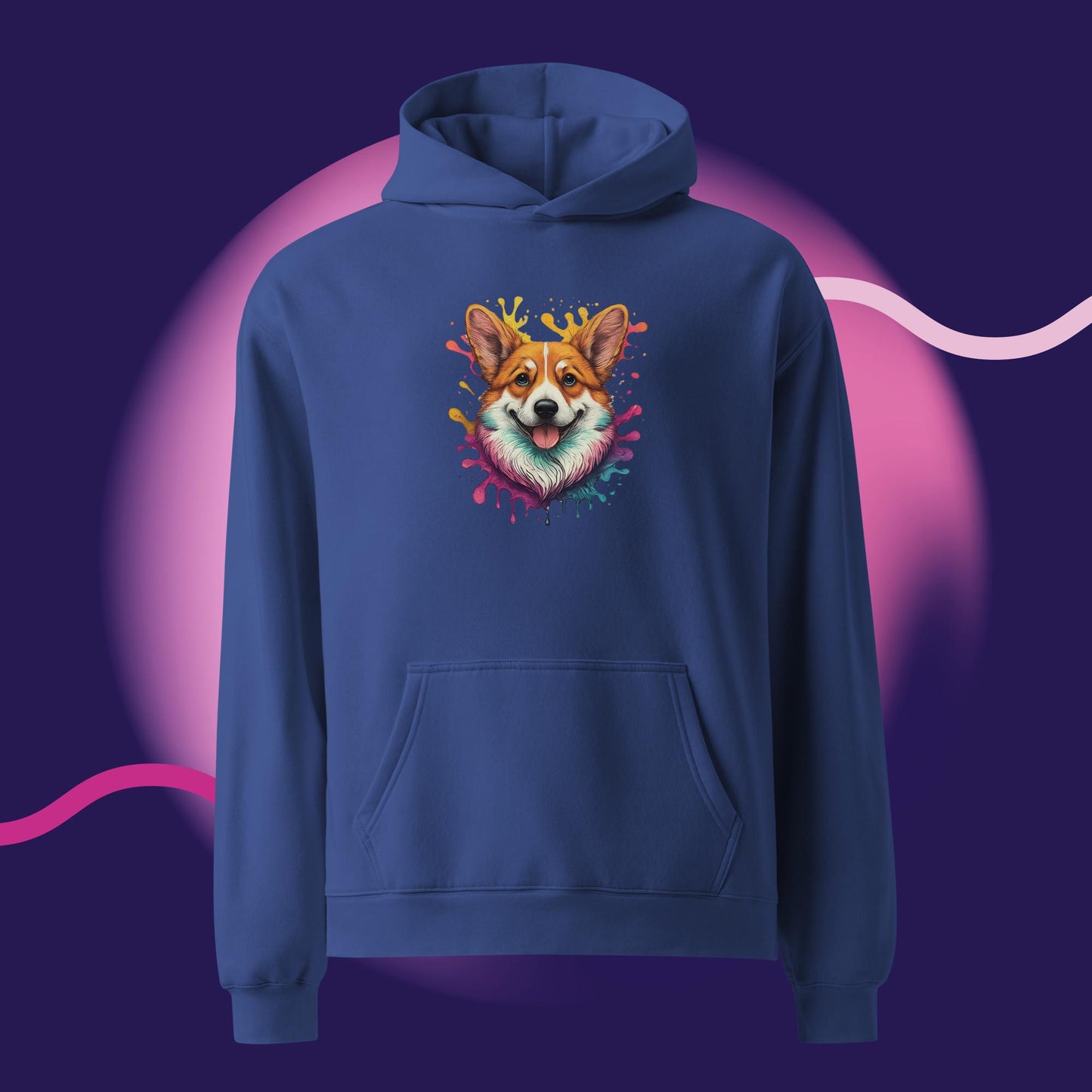 Color Splash Corgi Hoodie